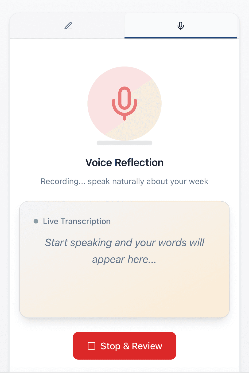Capture every win with voice, text, or image notes